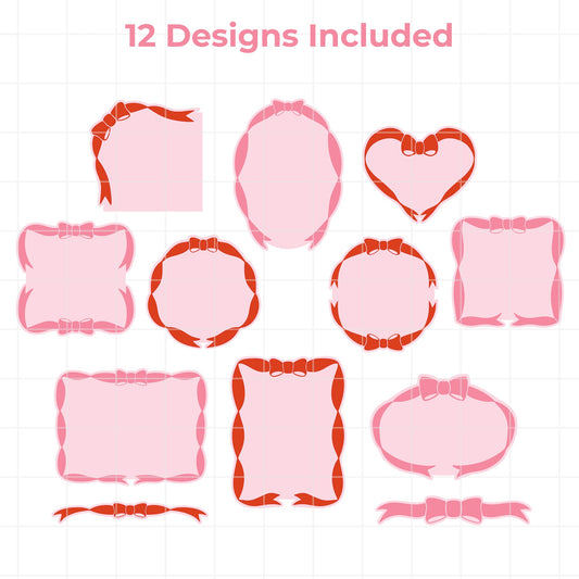 Coquette Bow Frame SVG Set