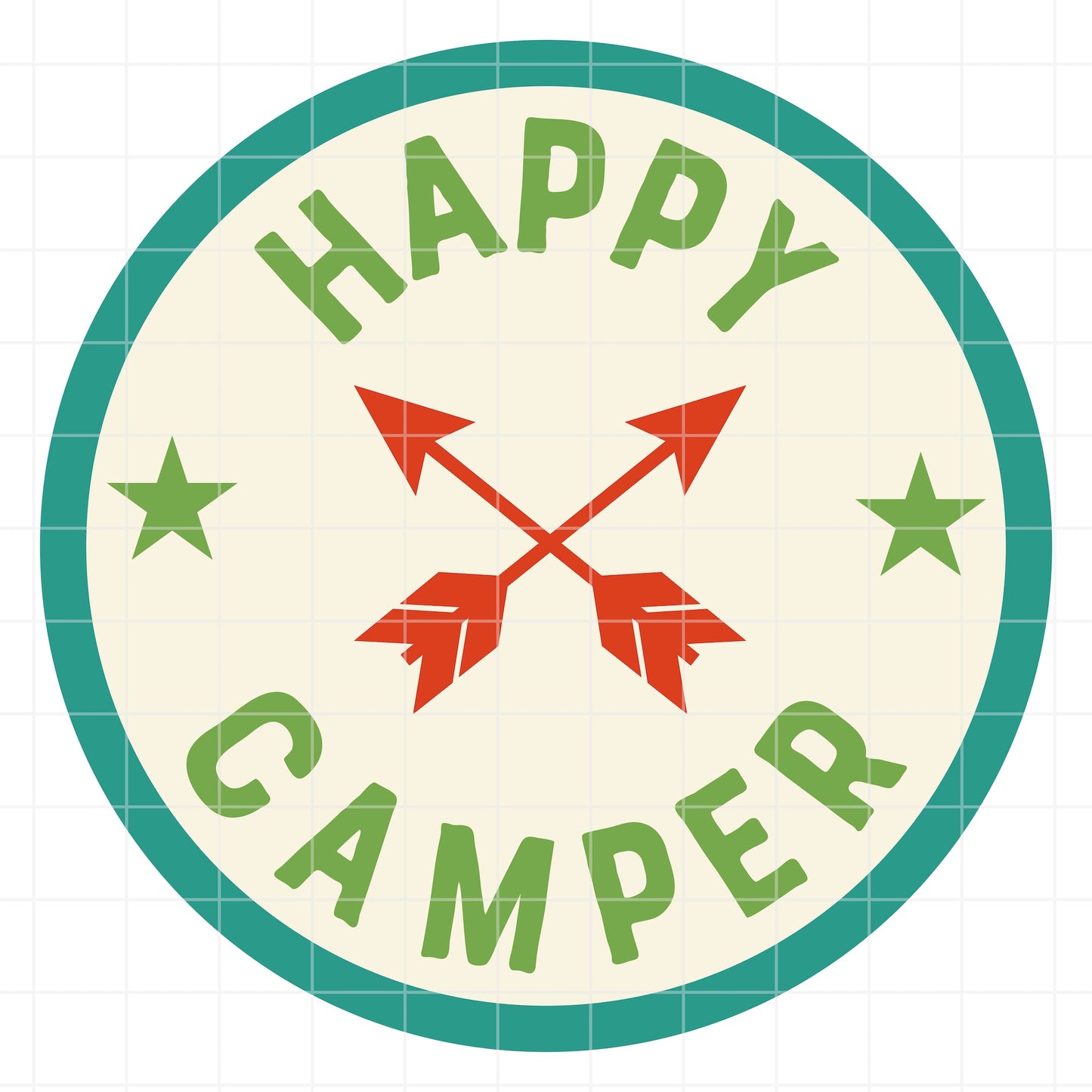 Happy Camper Badge SVG