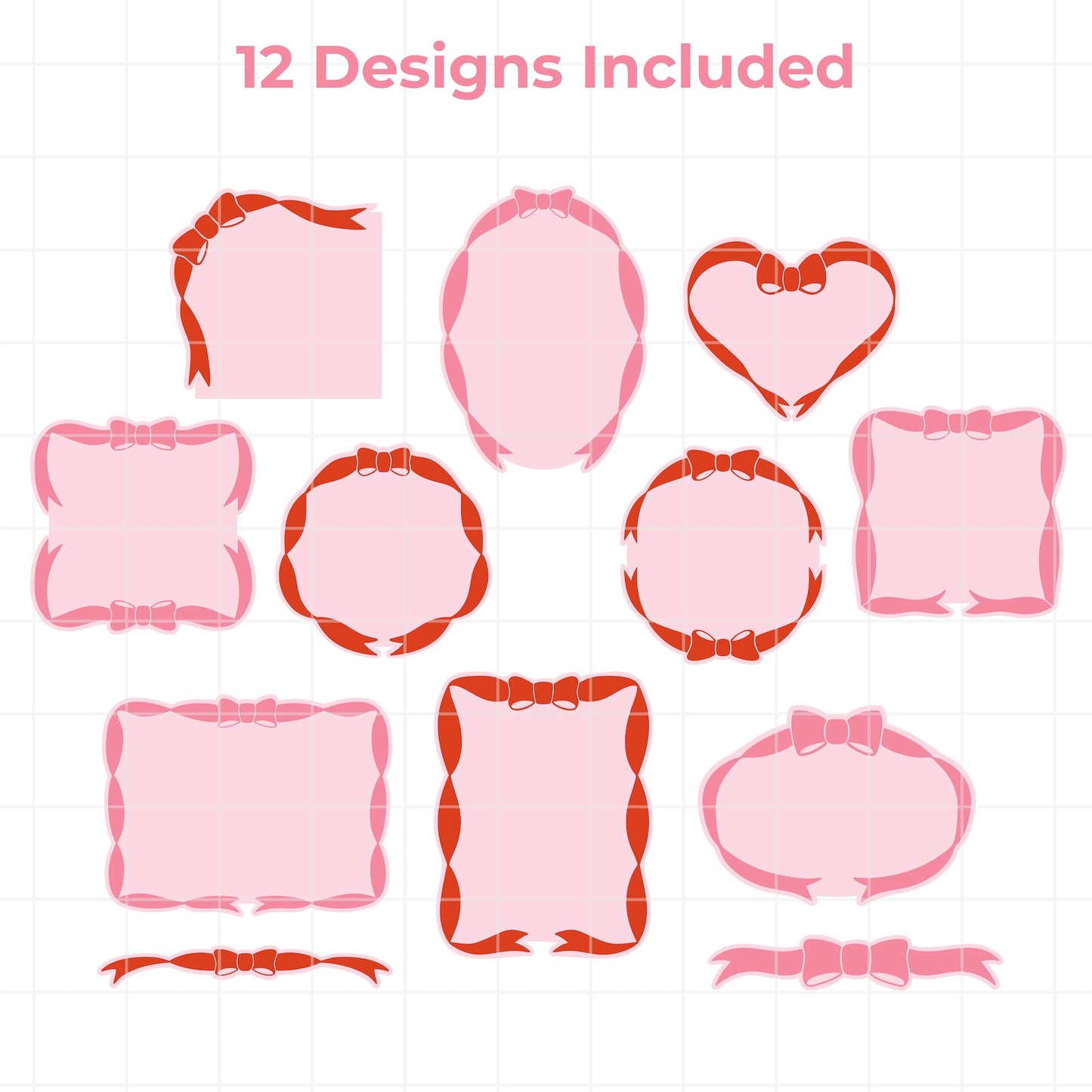 Coquette Bow Frame SVG Set