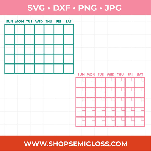 Calendar SVG Set