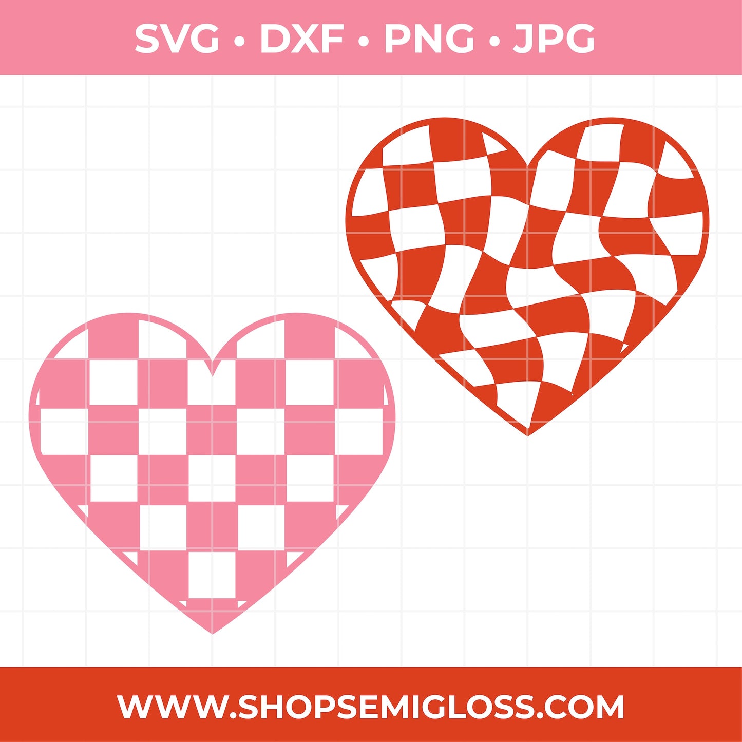 Checkered Heart SVG