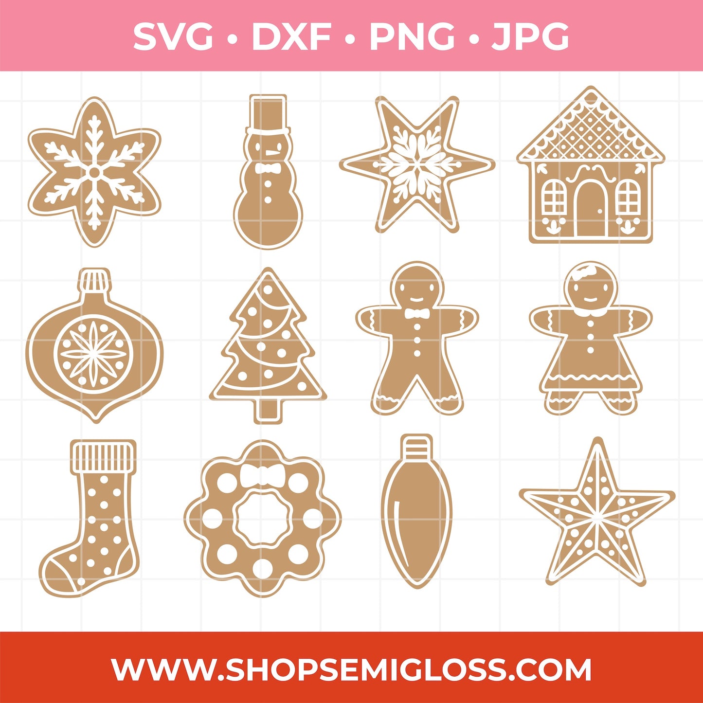 Gingerbread Cookie SVG Bundle