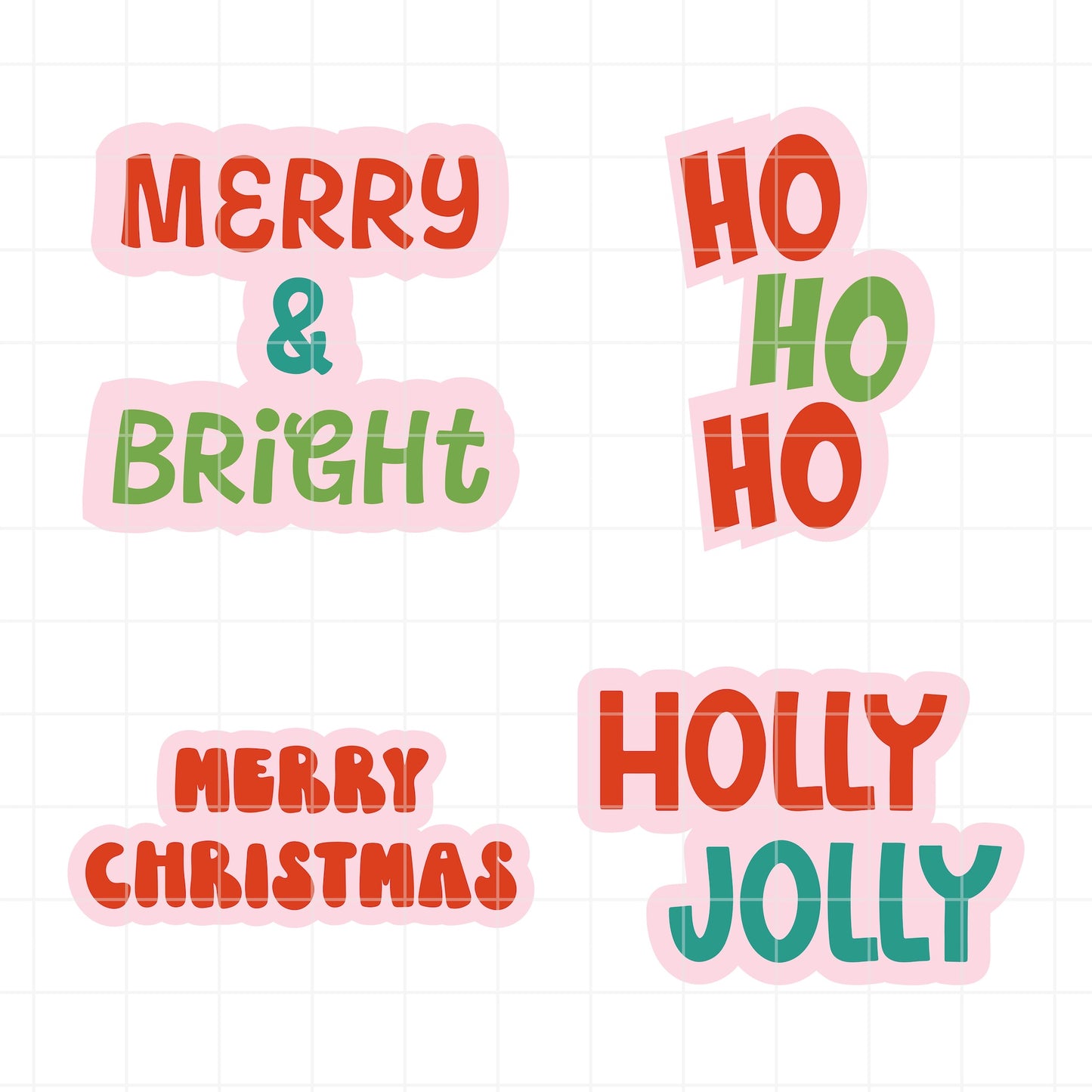 Christmas Saying SVG Set
