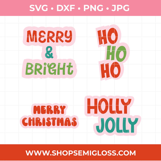 Christmas Saying SVG Set