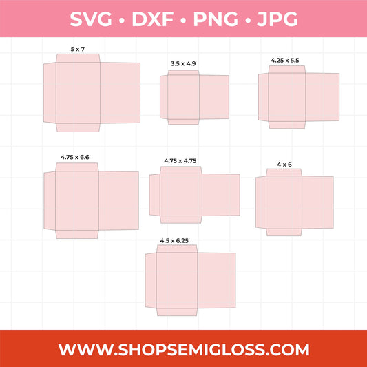 Basic Envelope SVG Set for Cards