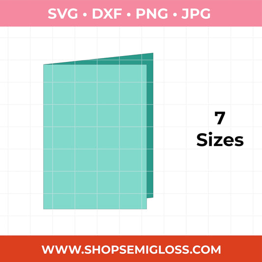 Basic Card SVG Set of 7 Sizes for Cardmaking