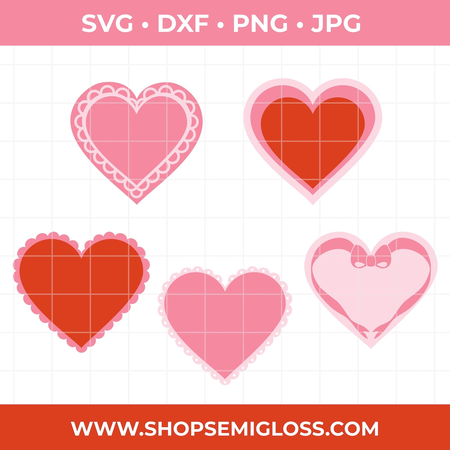 Valentine's Day Heart SVG Bundle