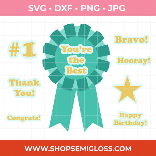 Award Ribbon SVG Set