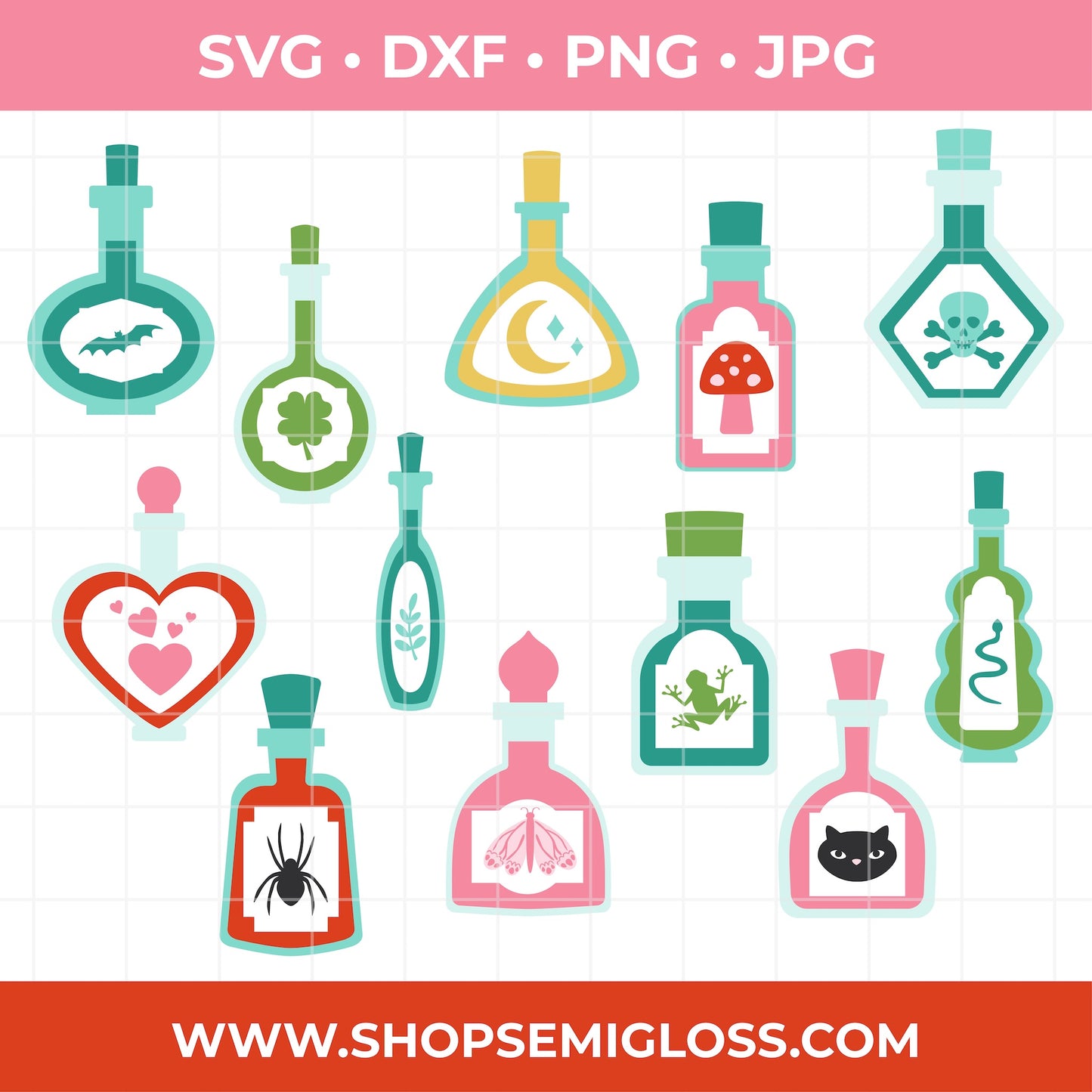 Magic Potion Bottle SVG Set of 12