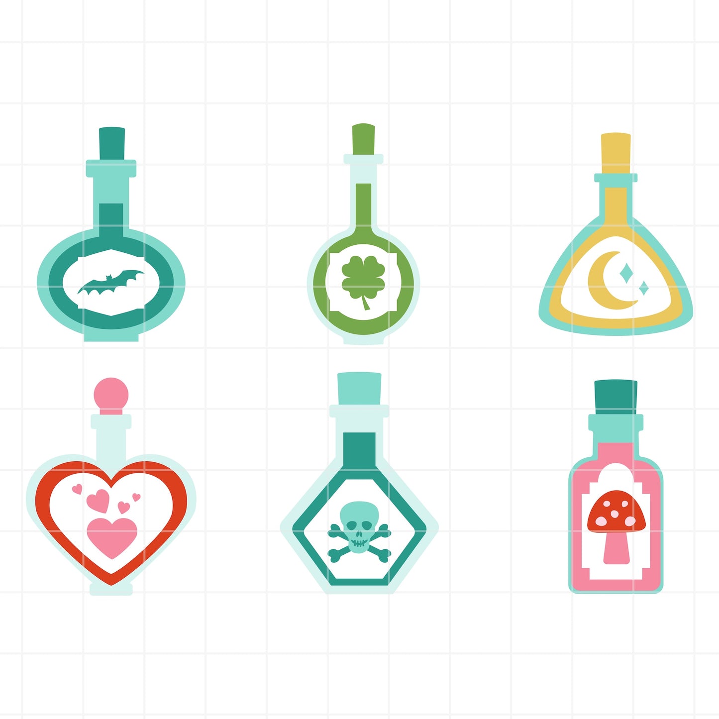 Magic Potion Bottle SVG Set of 12