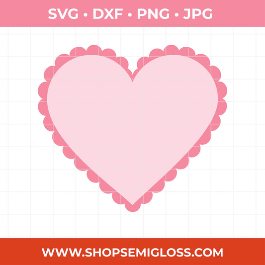 Scallop Edge Heart SVG