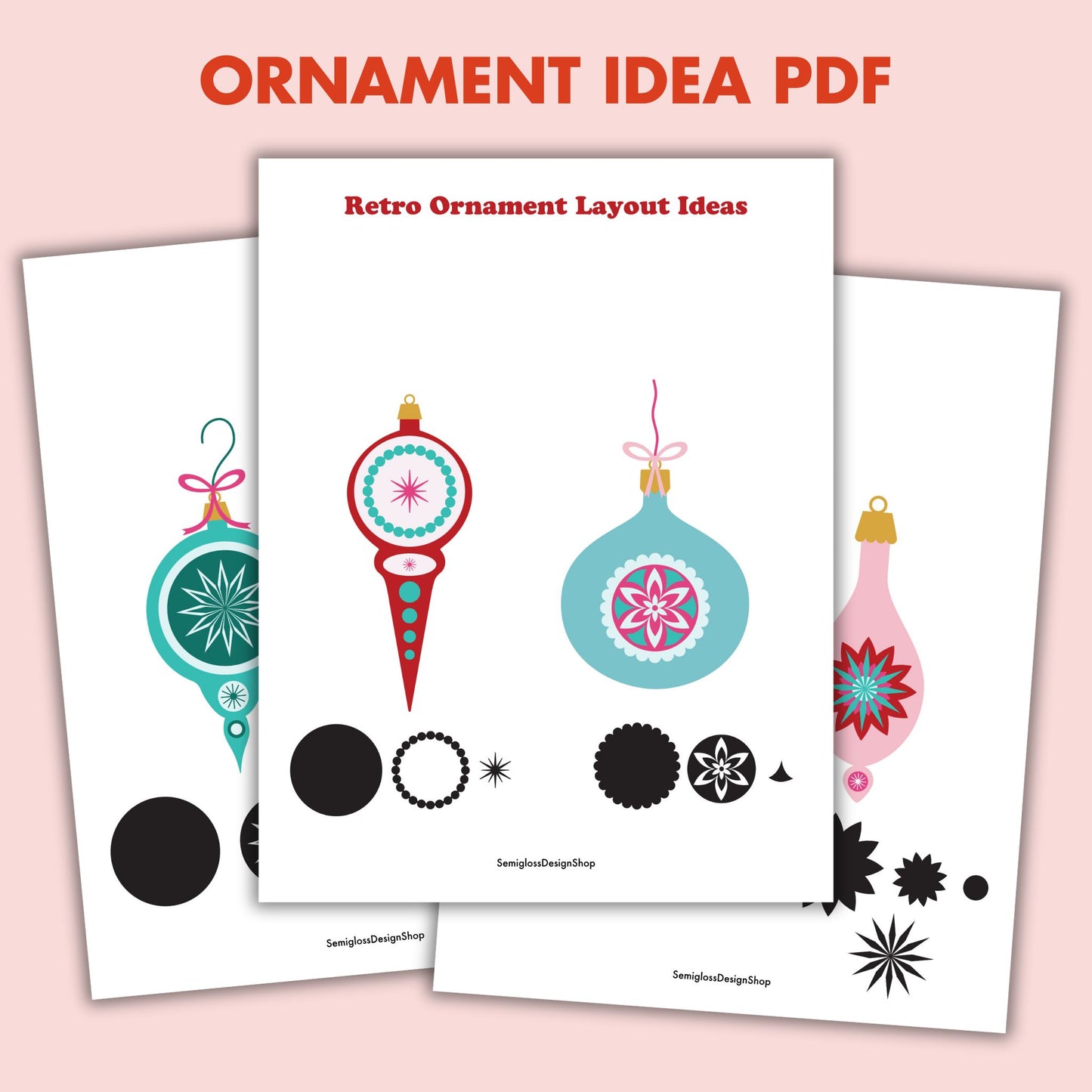 Vintage Christmas Ornament SVG Bundle