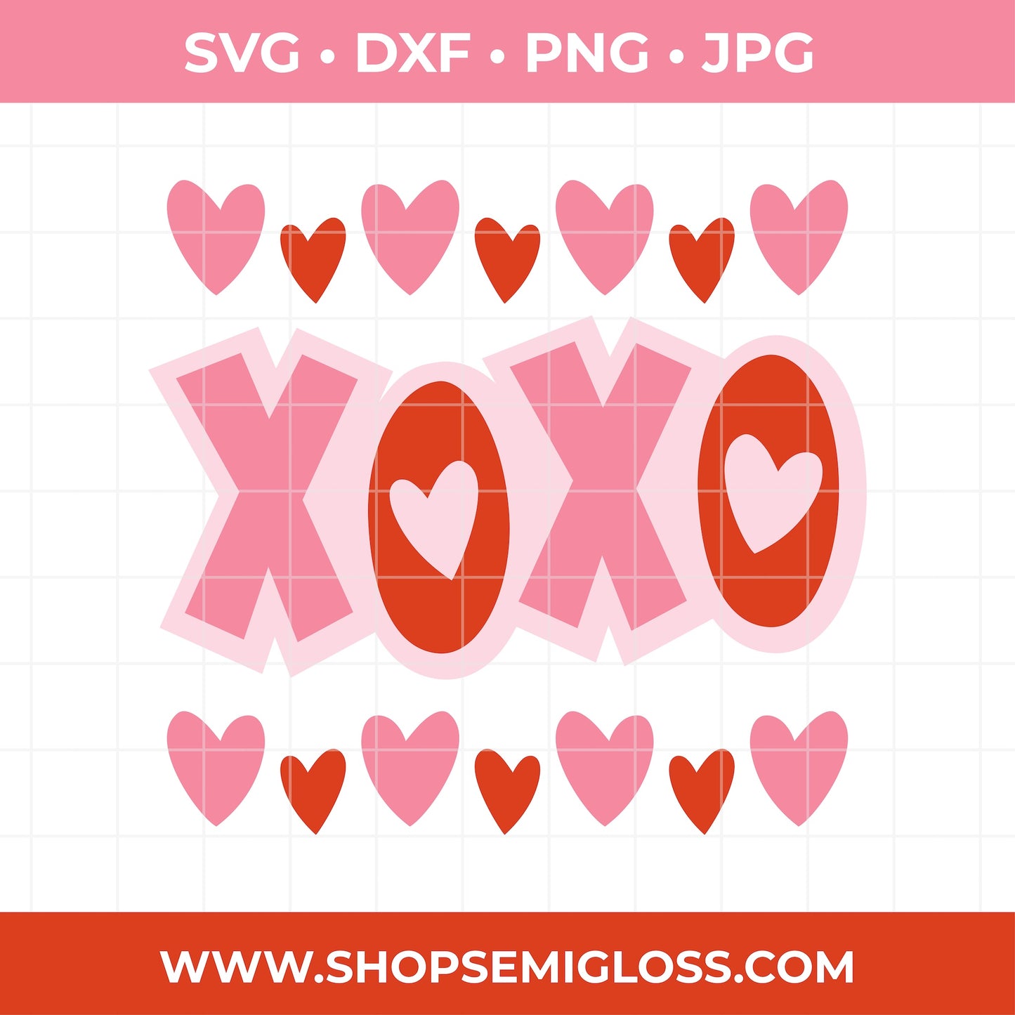Whimsical XOXO SVG