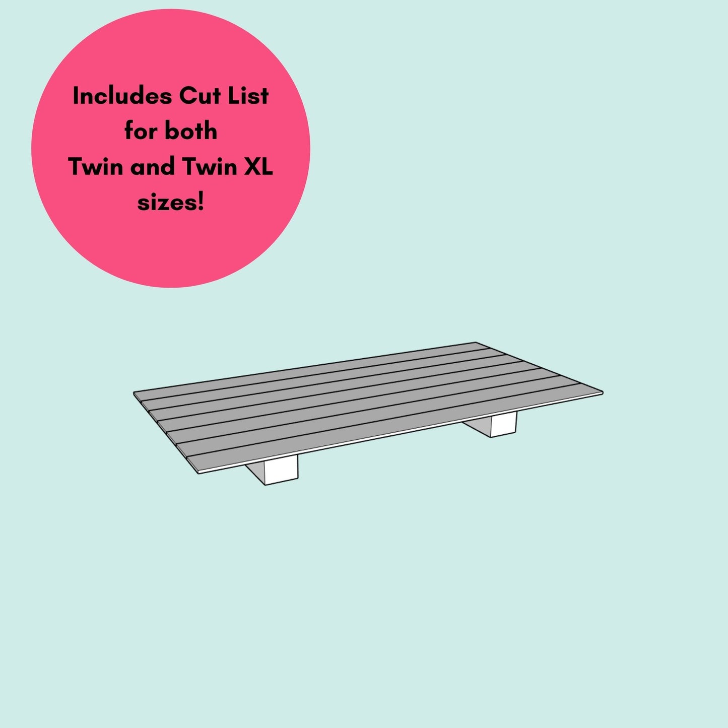 Simple Platform Twin Bed Woodworking Plans