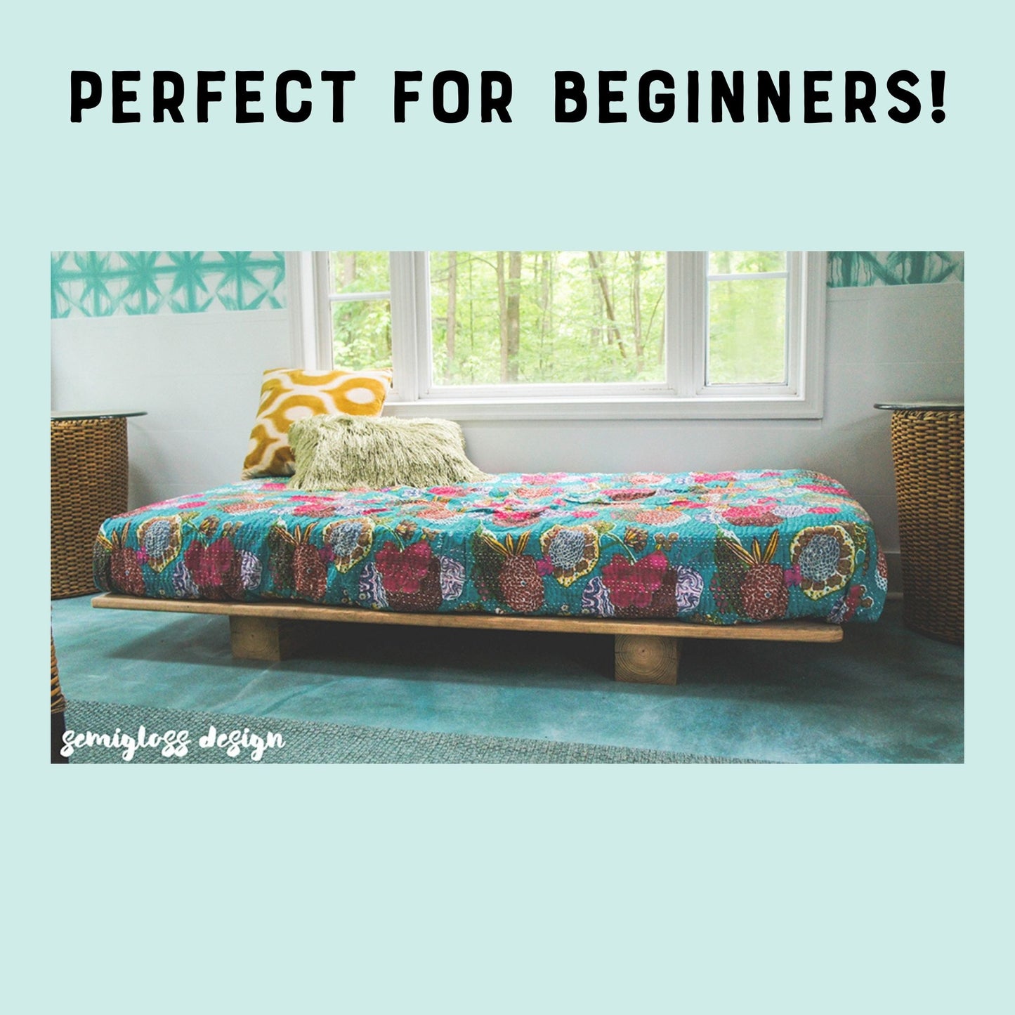 Simple Platform Twin Bed Woodworking Plans