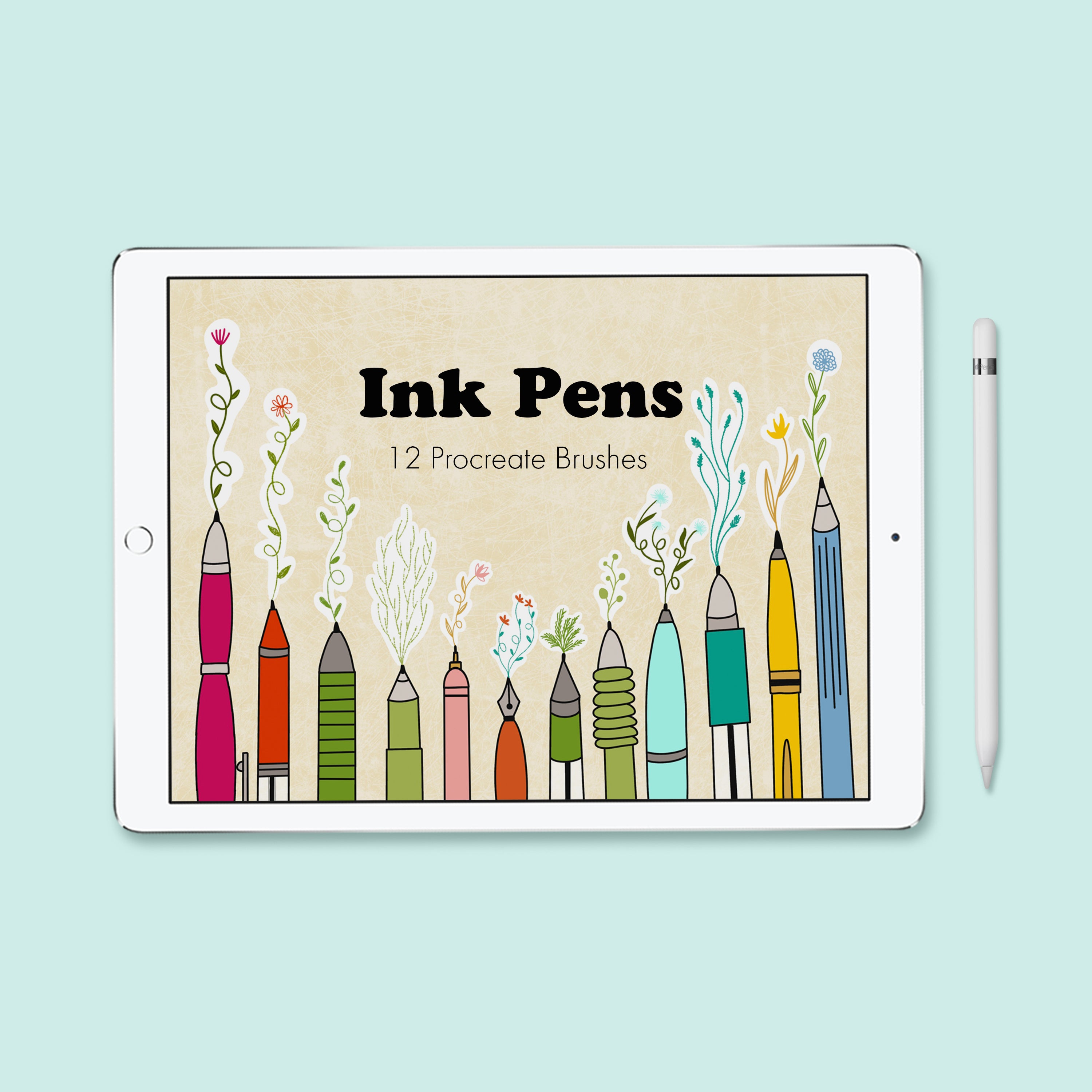 Inca Pen Procreate Inking Brushes for Procreate – Semigloss Design Shop