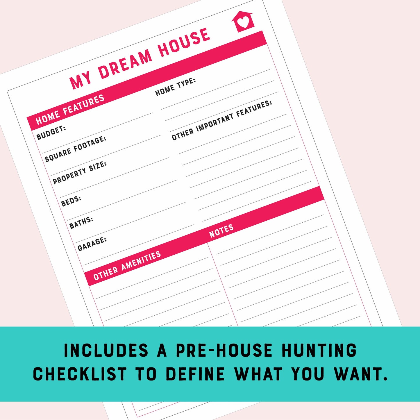 House Hunting Checklist Printable