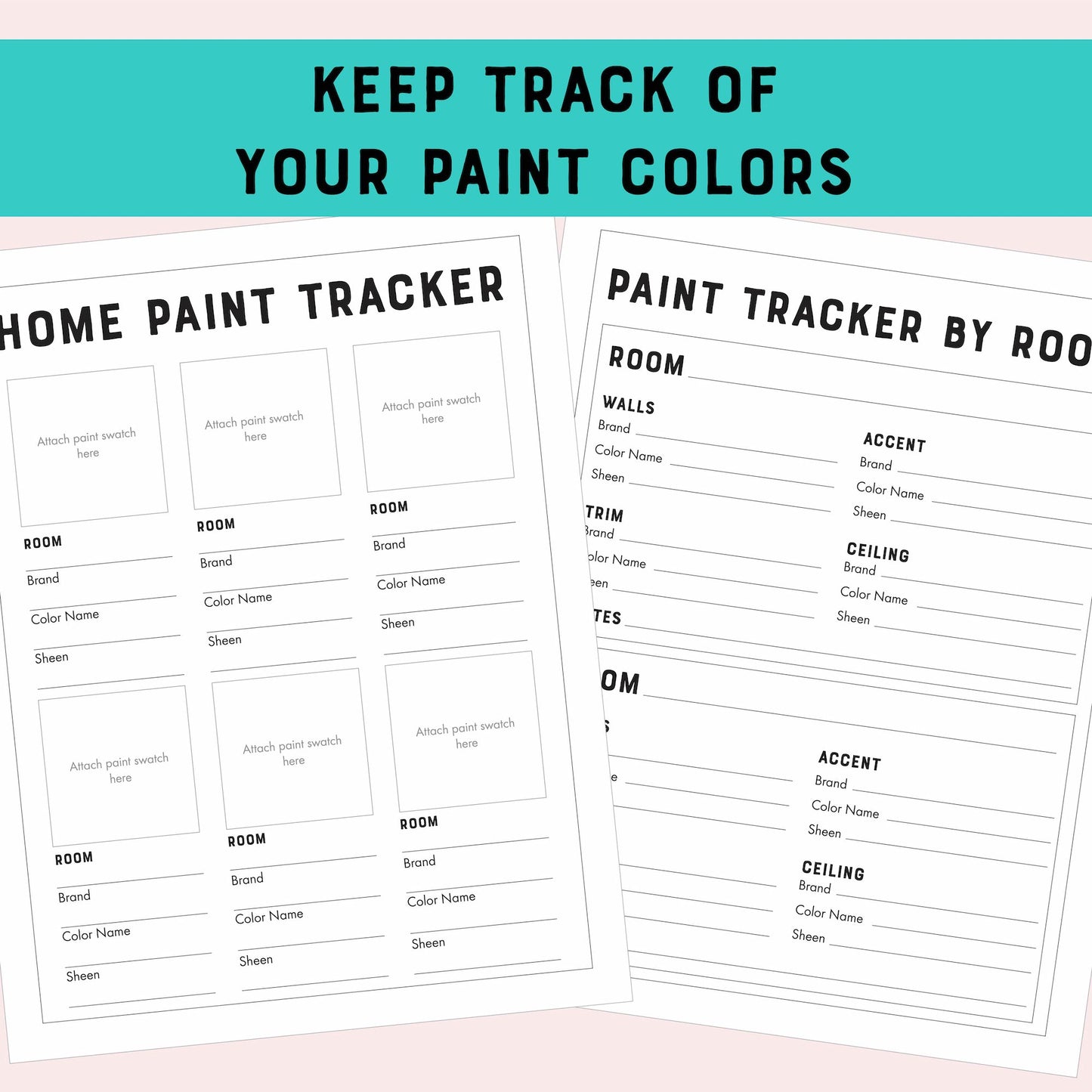 Home Improvement Planner Printable PDF