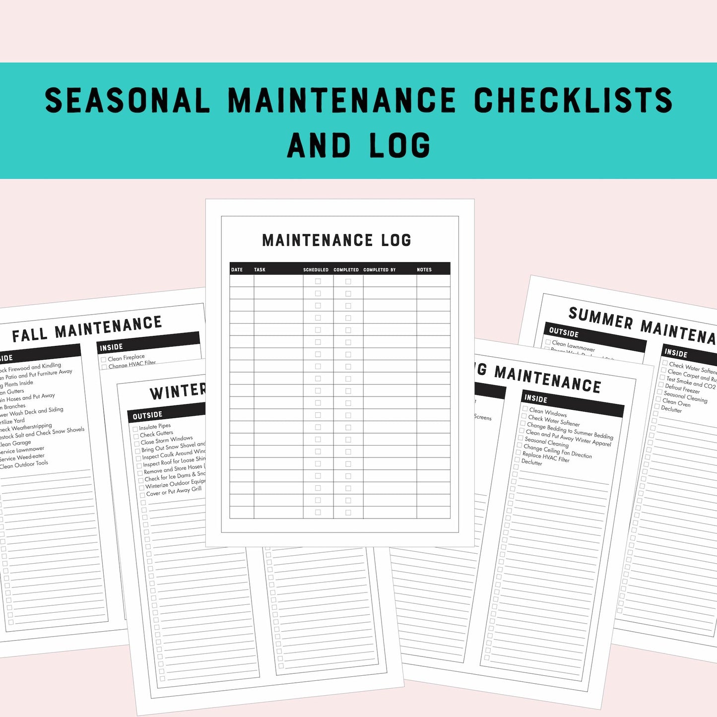 Home Improvement Planner Printable PDF