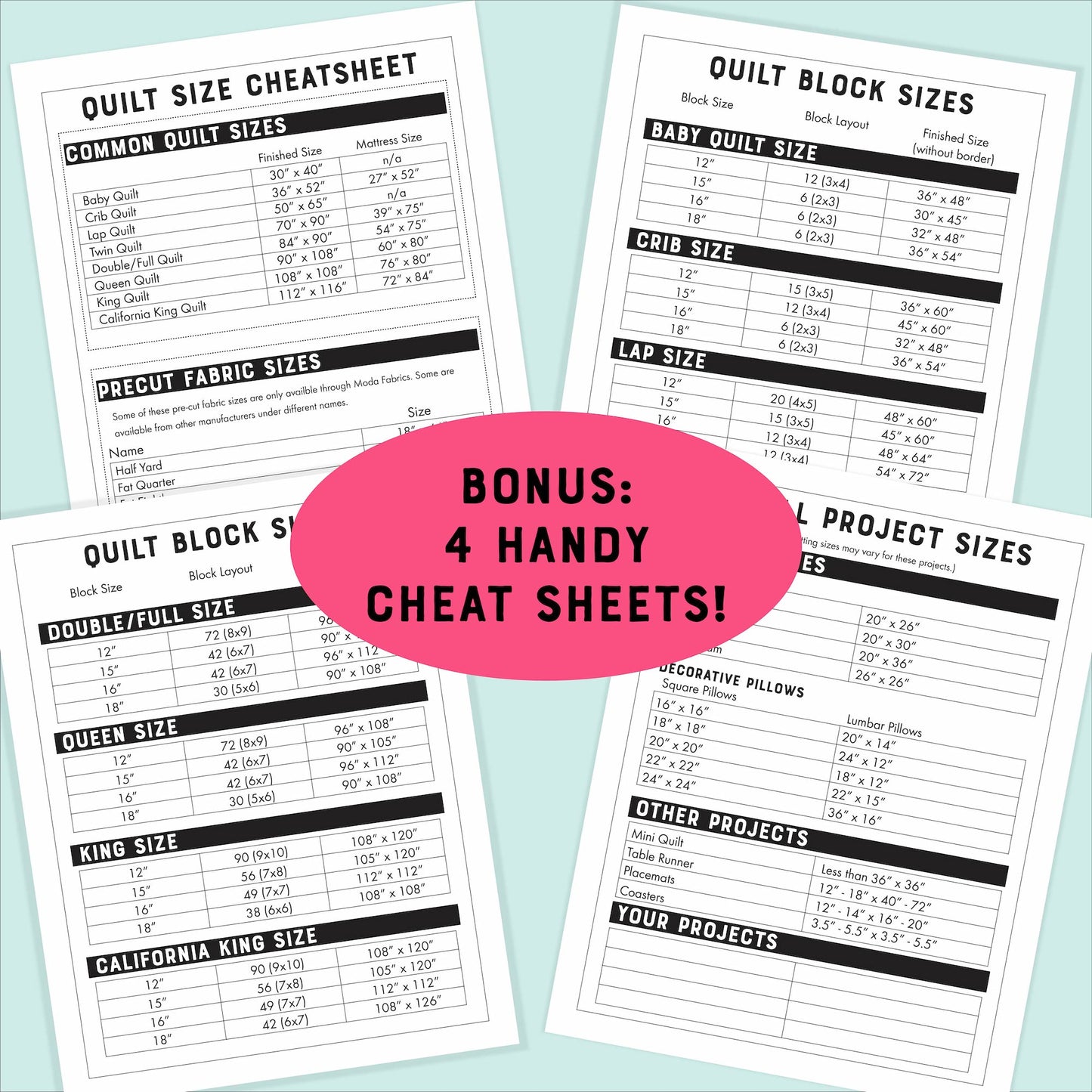 Quilt Planner Printable PDF