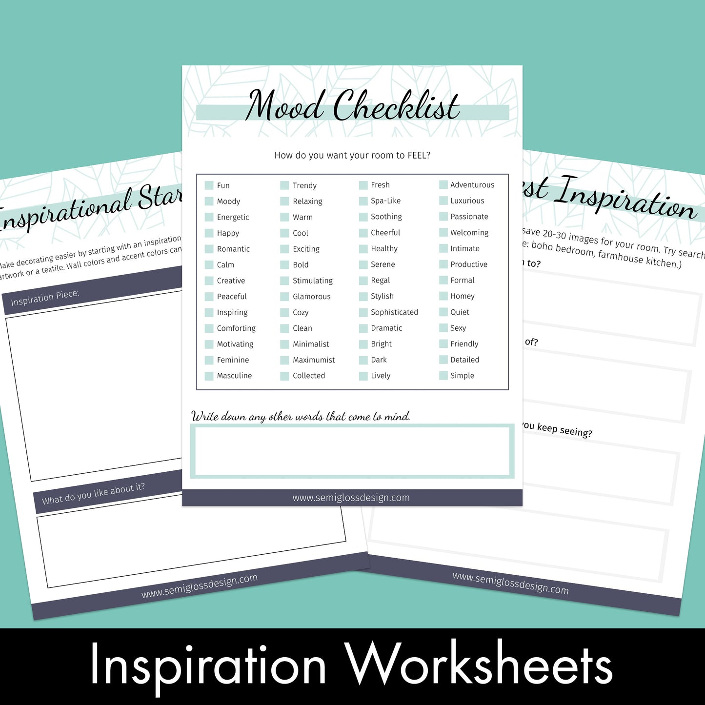 Room Planner Workbook