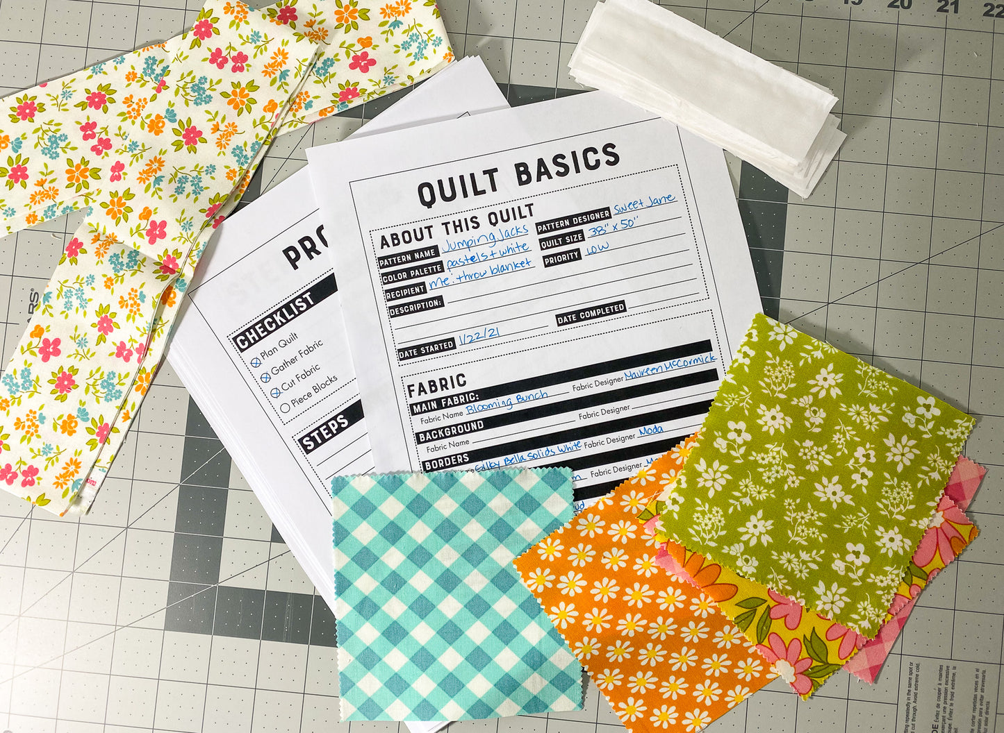Quilt Planner Printable PDF